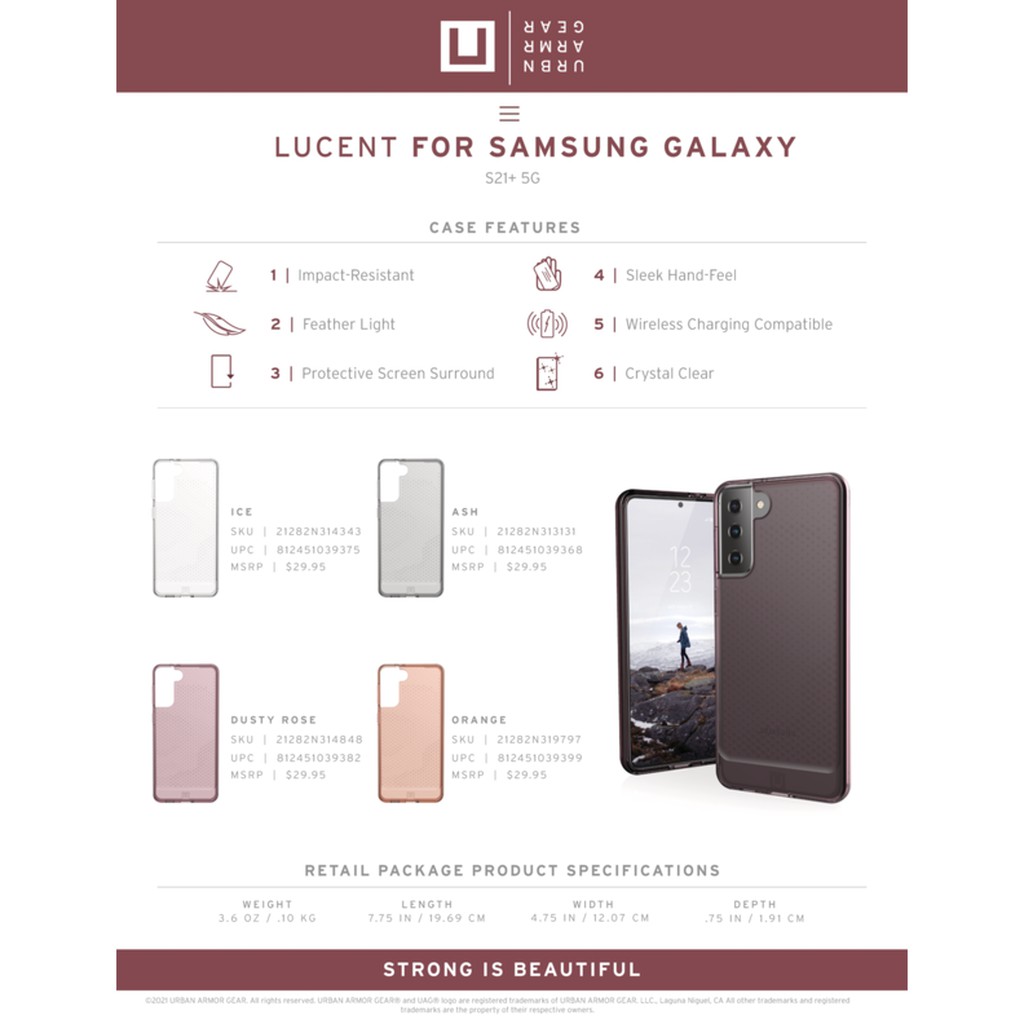 [U] Ốp lưng UAG Lucent cho Samsung Galaxy S21 Plus/S21 Plus 5G [6.7-inch]