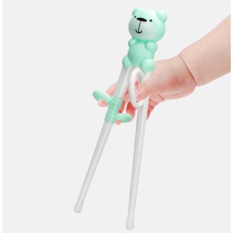 Bộ Hộp Thìa Đũa Dĩa Tập Ăn Dặm Hình Gấu An Toàn Cho Bé