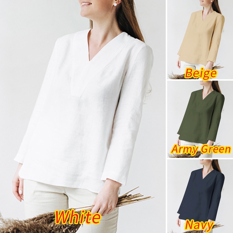 Zanzea Áo Kiểu Cổ Chữ V Tay Dài Thời Trang Dành Cho Nữ