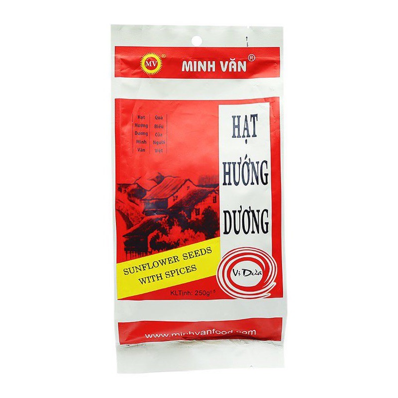 HẠT HƯỚNG DƯƠNG MINH VĂN 250G VỊ MUỐI/ CARAMEN/ ÓC CHÓ