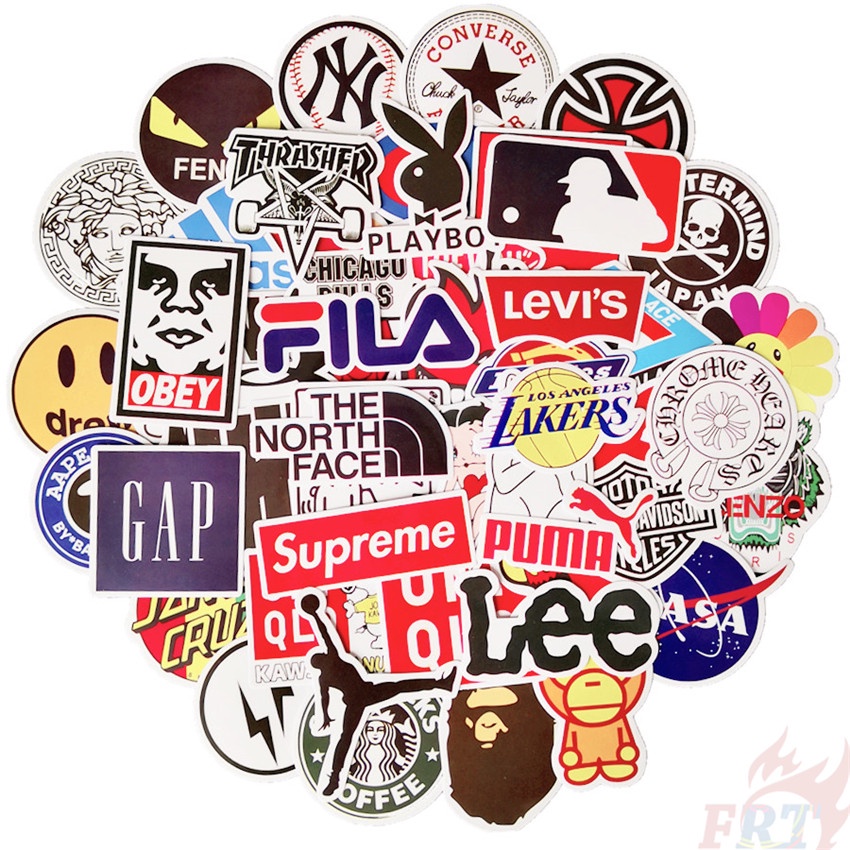 ❉ Logo thương hiệu thời trang hỗn hợp cổ điển s-1 hình dán graffiti không thấm nước ❉ 54 cái / bộ diy fashion luggage laptop skateboard decals doodle stickers