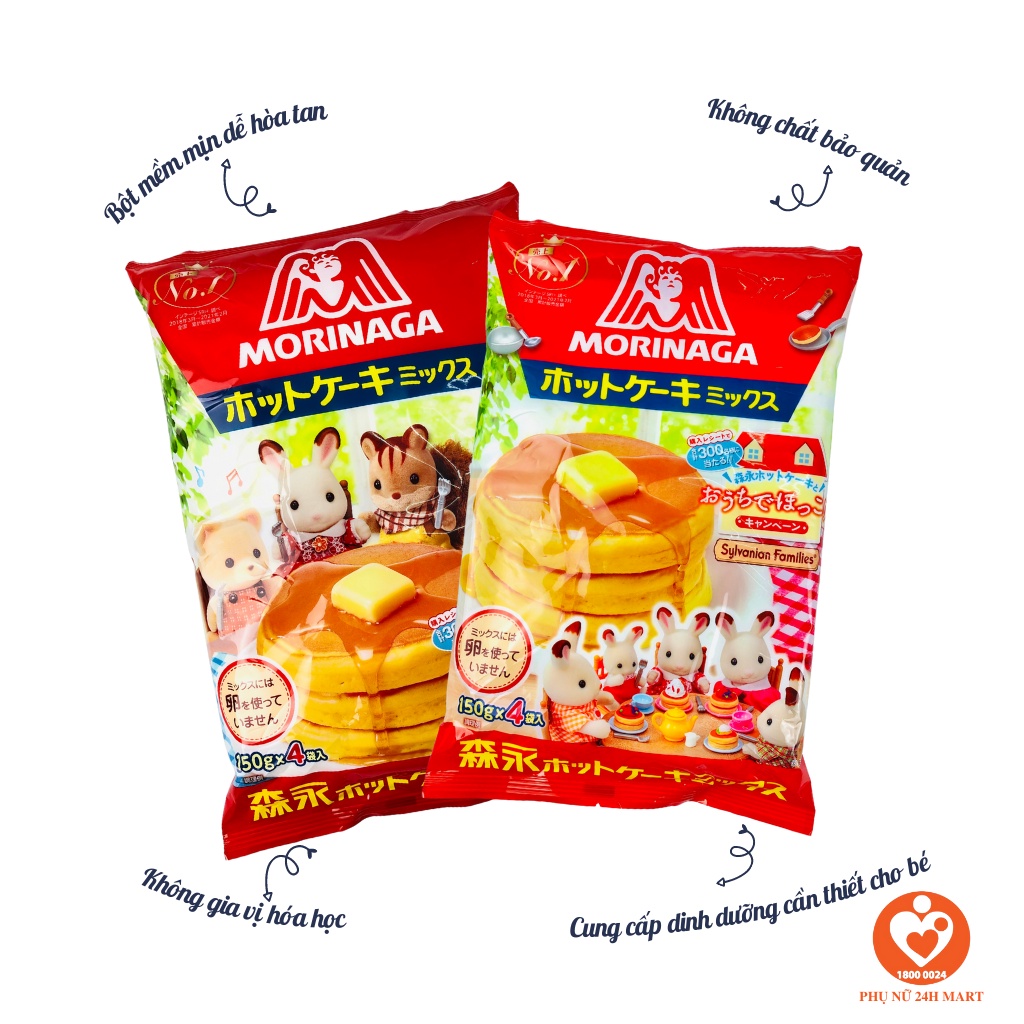 Bột làm bánh rán cho bé hotcake Morinaga - 600G [HSD 2023]