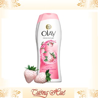 Sữa Tắm Dưỡng Ẩm OLAY Fresh Outlast Cooling White Strawberry & Mint Body Wash - 700ml - Hồng.