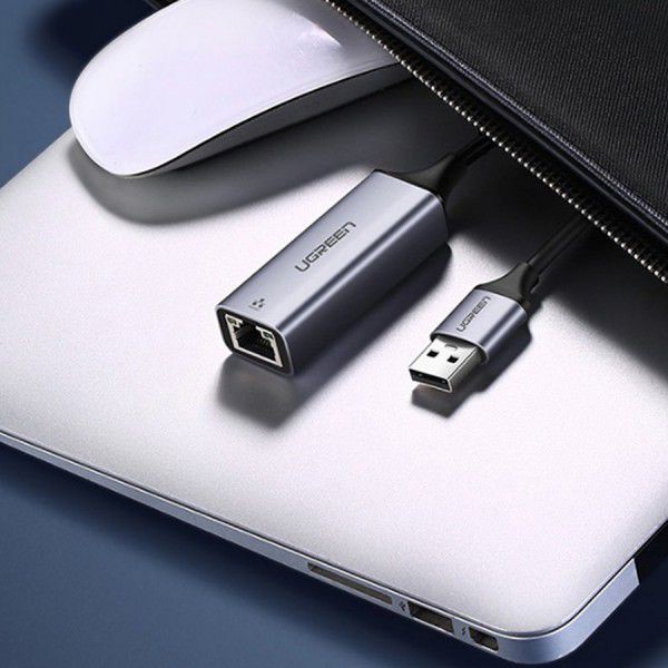 Cáp chuyển đổi USB 3.0 to Lan cao cấp Ugreen 50922 tốc độ đường truyền Gigabit 10/100/1000Mbps