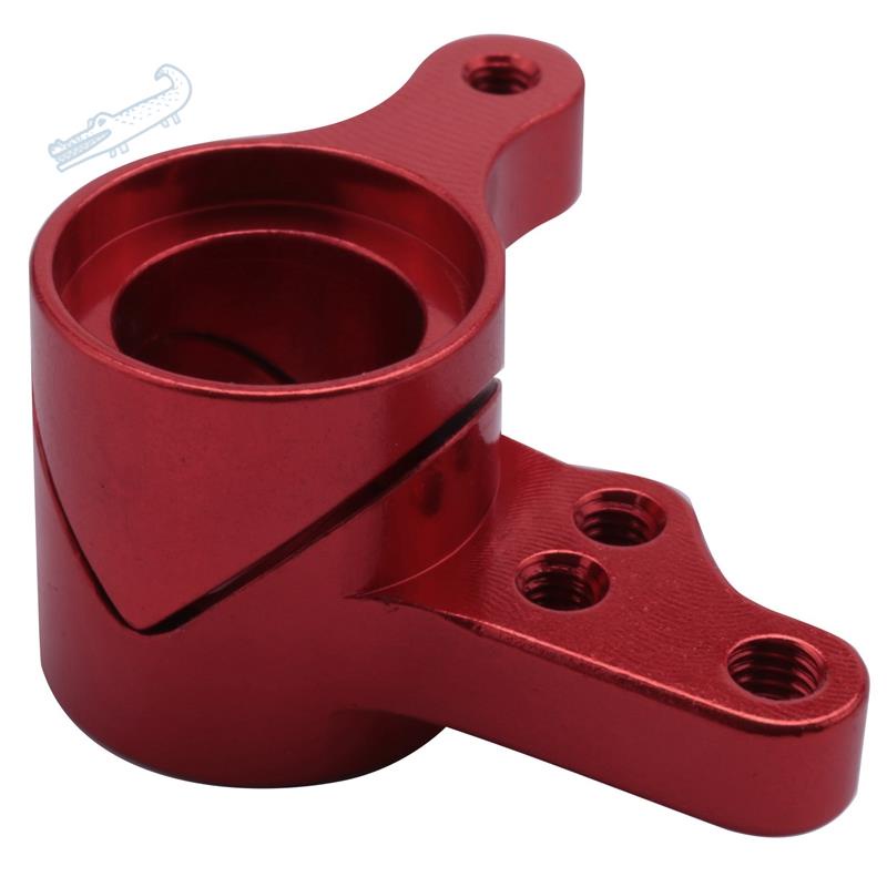 Phụ kiện tay lái bằng hợp kim nhôm màu đỏ cho xe hơi điều khiển từ xa WLtoys 144001 4WD tỉ lệ 1/14