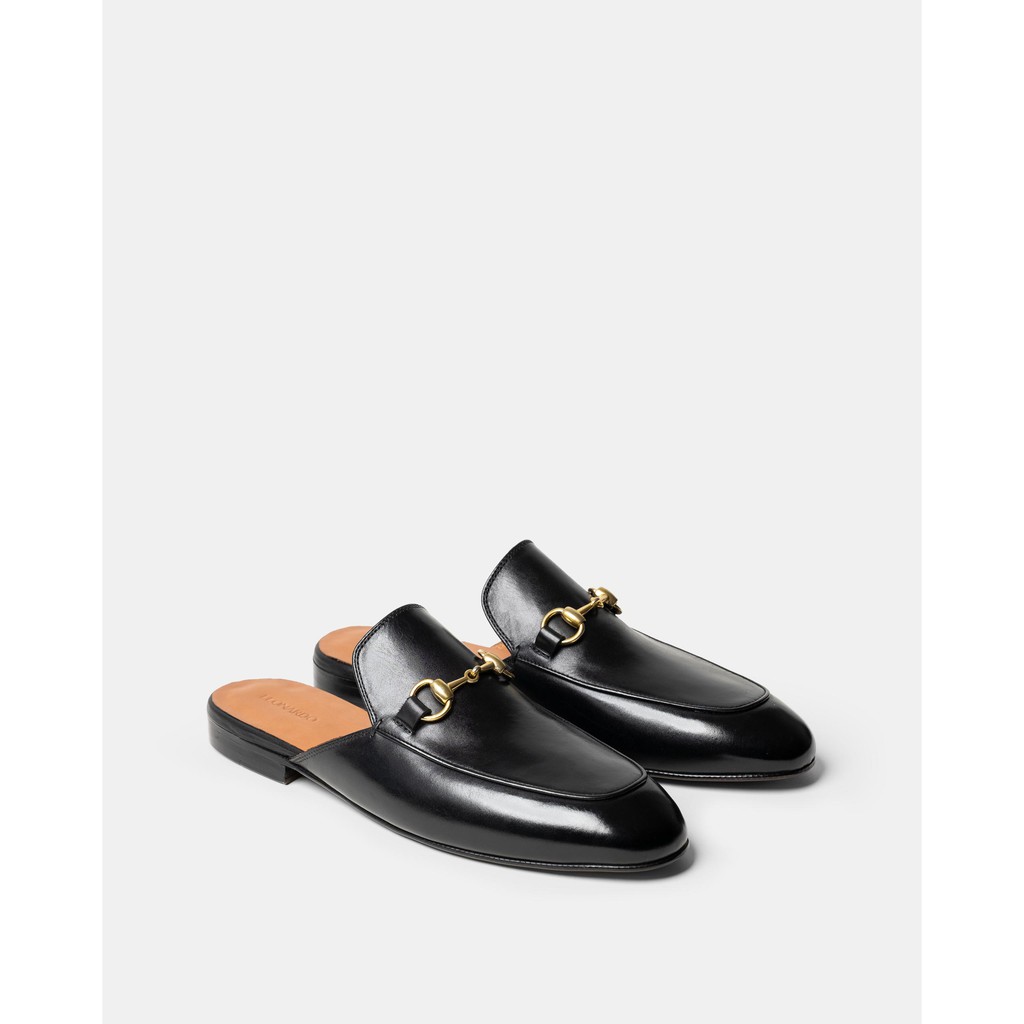 Giày sục nam sang trọng Slippers da nhập khẩu thương hiệu Leonardo