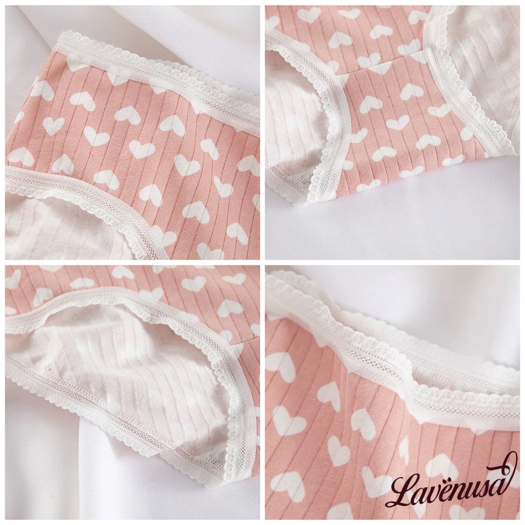 Quần lót nữ Cotton cao cấp cute dễ thương thoáng khí mềm mại LAVENUSA QL28