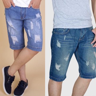 QUẦN SHORT JEAN NAM RÁCH CHUẨN FORM