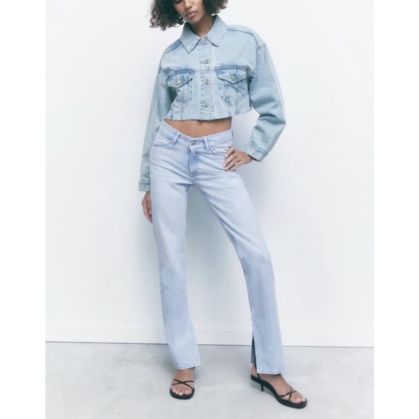 Morocco Zara jean crotop gấu buông Phong Cách Thời Trang Âu Mỹ