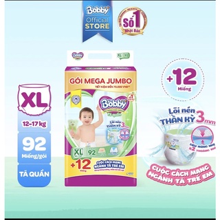 ✓ sẳn hàng✓™tã quần bobby mega jumbo xl 92 miếng