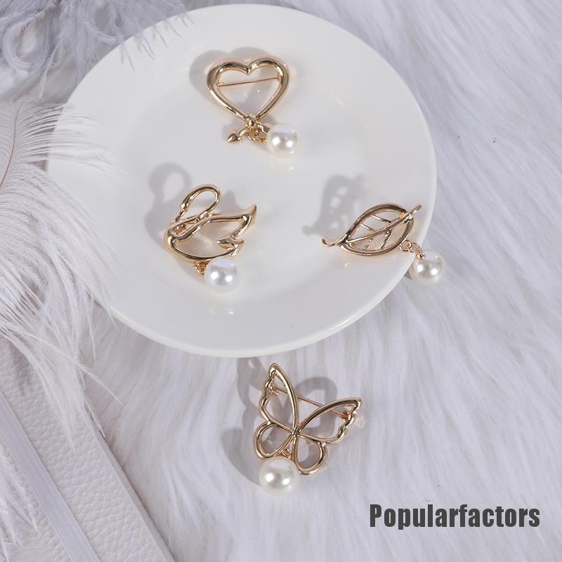 Ghim cài áo đính ngọc trai nhân tạo thời trang tùy chọn kiểu dáng