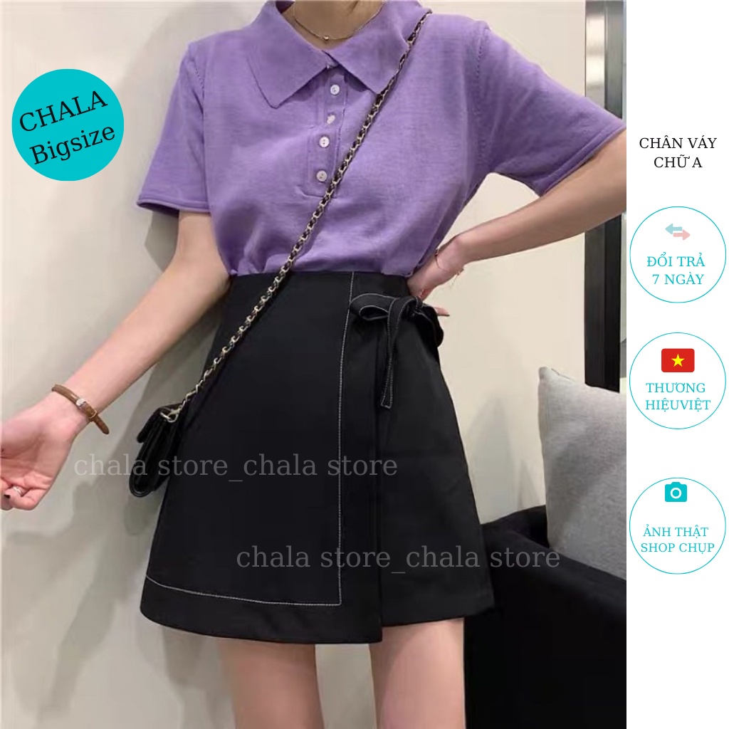 Chân váy chữ A  Chala ngắn công sở lưng cao thời trang nữ mặc đi làm đi học