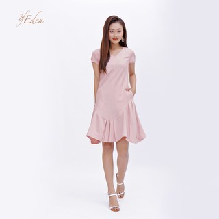 Đầm Suông Thời Trang Eden Cổ Tim Đuôi Cá - D372