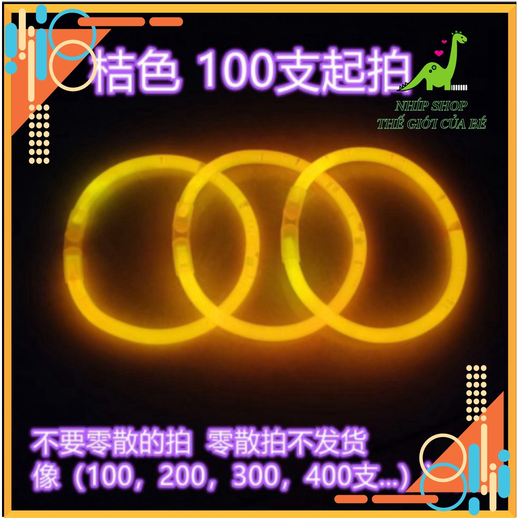 Que phát sáng  nhiều màu - Vòng tay dạ quang lightstick có đầu nối