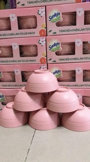 BỘ CHÉN MÀU PASTEL LÚA MÌ RẤT ĐẸP