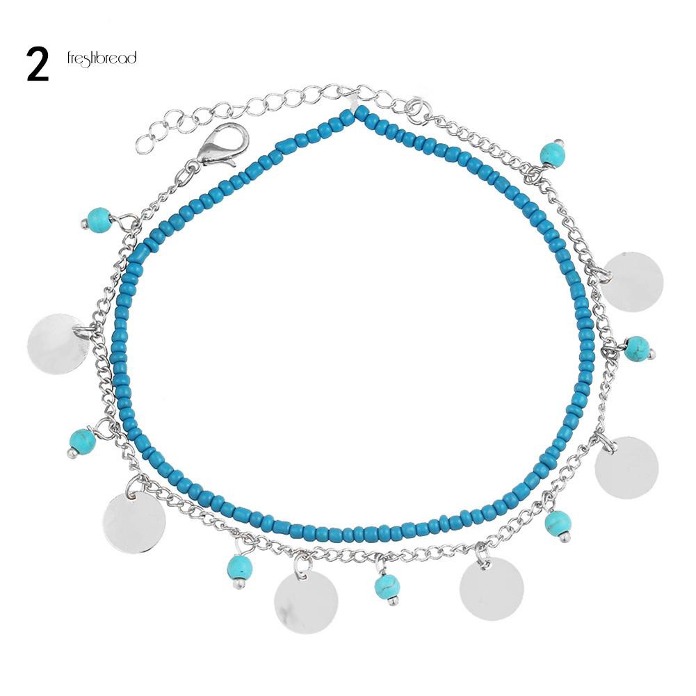 Lắc chân 2 lớp đính hạt kim sa độc đáo | BigBuy360 - bigbuy360.vn