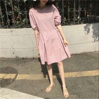 🌺dtb193082326 đầm xòe tay phồng cột dây🌺