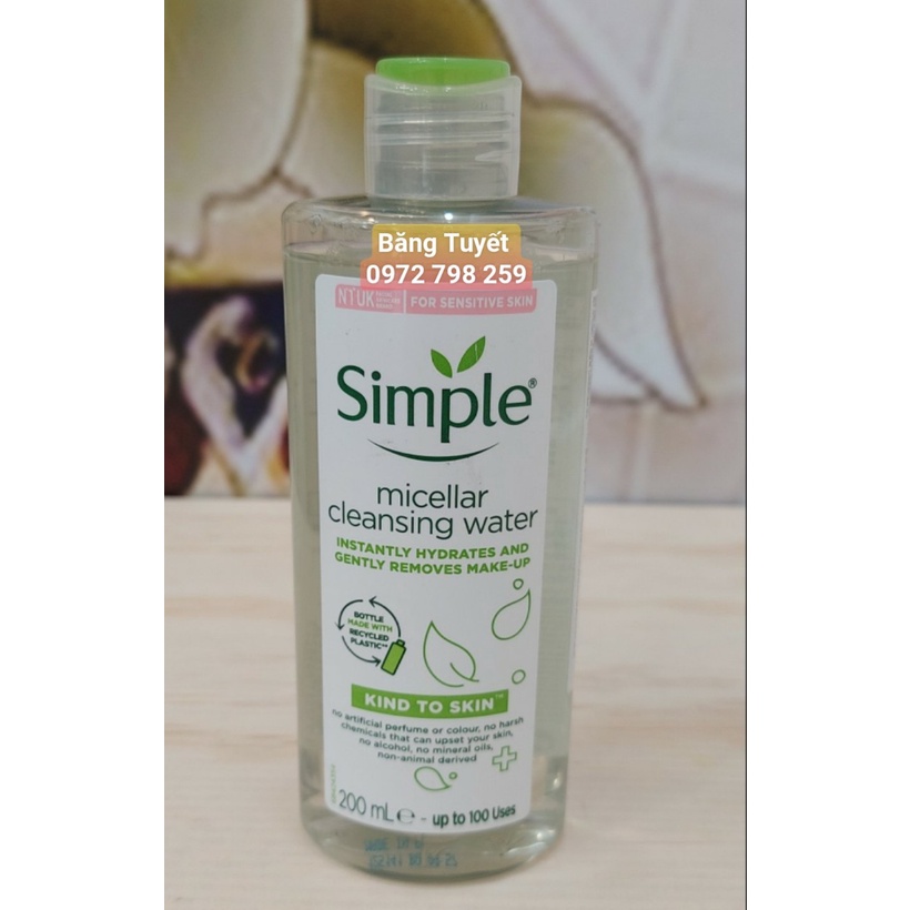 Nước tẩy trang SIMPLE  200ml