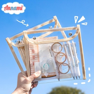 Túi Đựng Dụng Cụ Học Tập Chất Liệu Trong Suốt Xinh Xắn Tiện Dụng