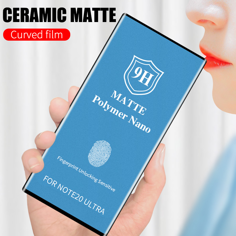 Kính cường lực chống bám vân tay dẻo Cho Samsung Galaxy S8 S9 S10 S20 S21 S22 S23 Plus Note 8 9 10 20 Ultra