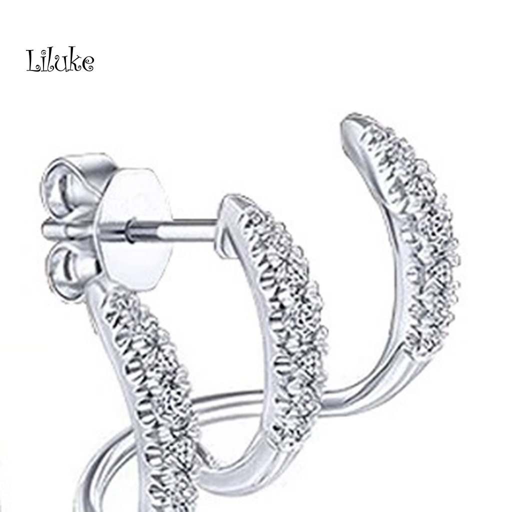 Đôi Khuyên Tai HìNh VòNg Cung LấP LáNh ThờI Trang Cho Nữ