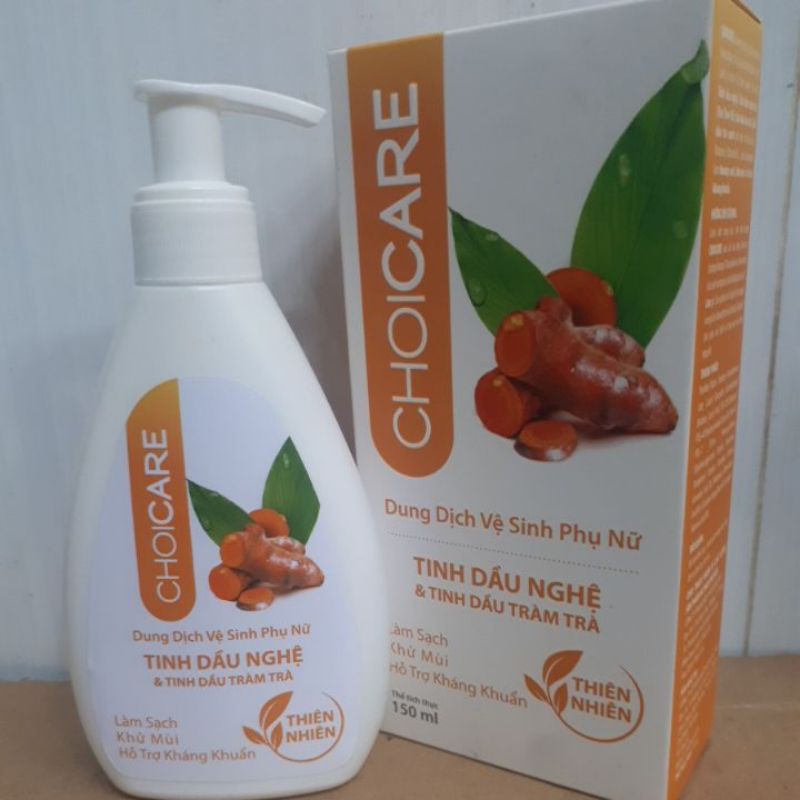 Dung dịch vệ sinh Phụ nữ Hàng ngày Choicare:  chiết xuất tinh dầu Nghệ- Bạc Hà ( 100ml)