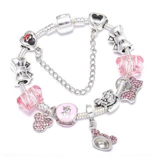 Vòng tay chuột Mickey màu hồng dễ thương cho bé gái
