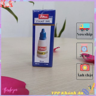 Mực dấu, mực đổ con dấu màu xanh Shiny S63(28ml)