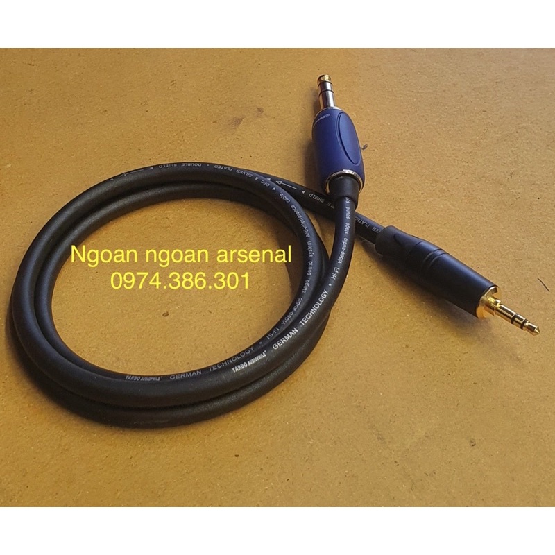 dây tín hiệu chuyển jack 3,5 ra jack 6,5 ly (6 ly) stereo dây mạ bạc cao cấp