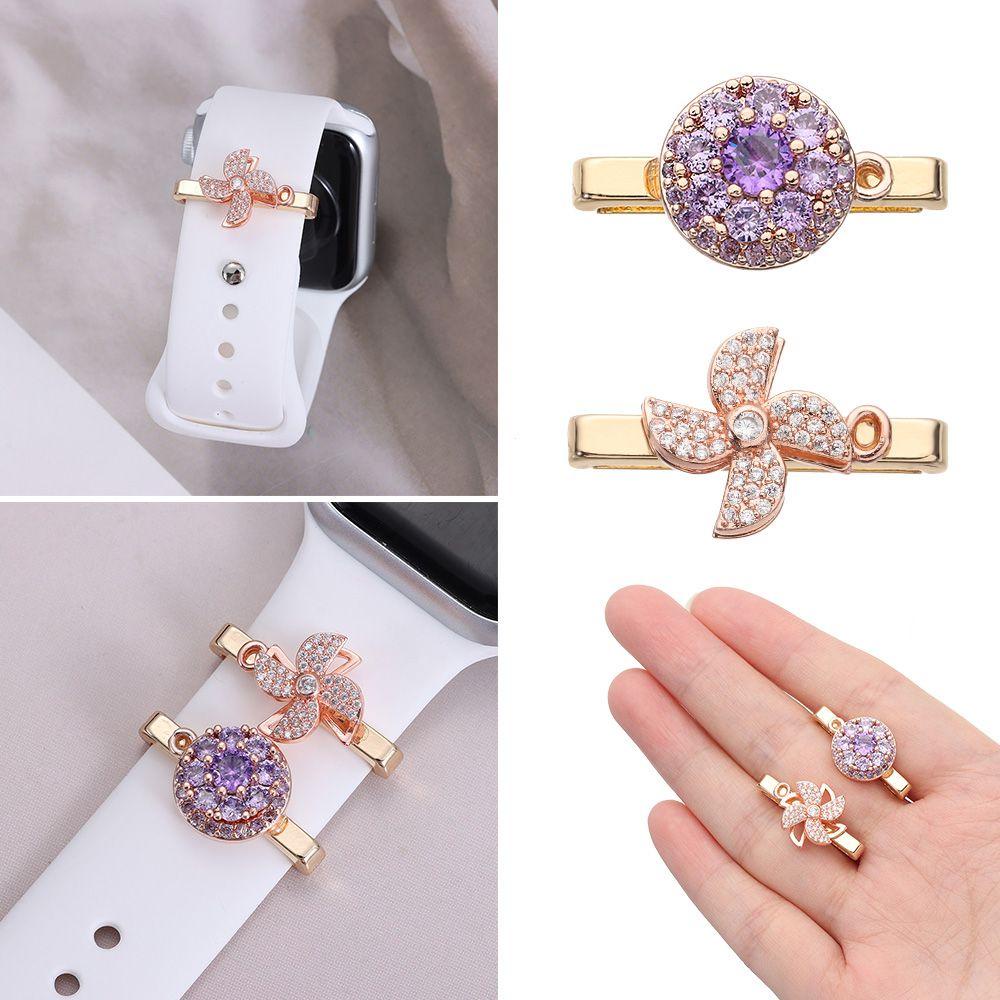 CHOOKEY Dây Da HọA TiếT ChuồN CốI Xay Gió Mini Cho ĐồNg Hồ Apple