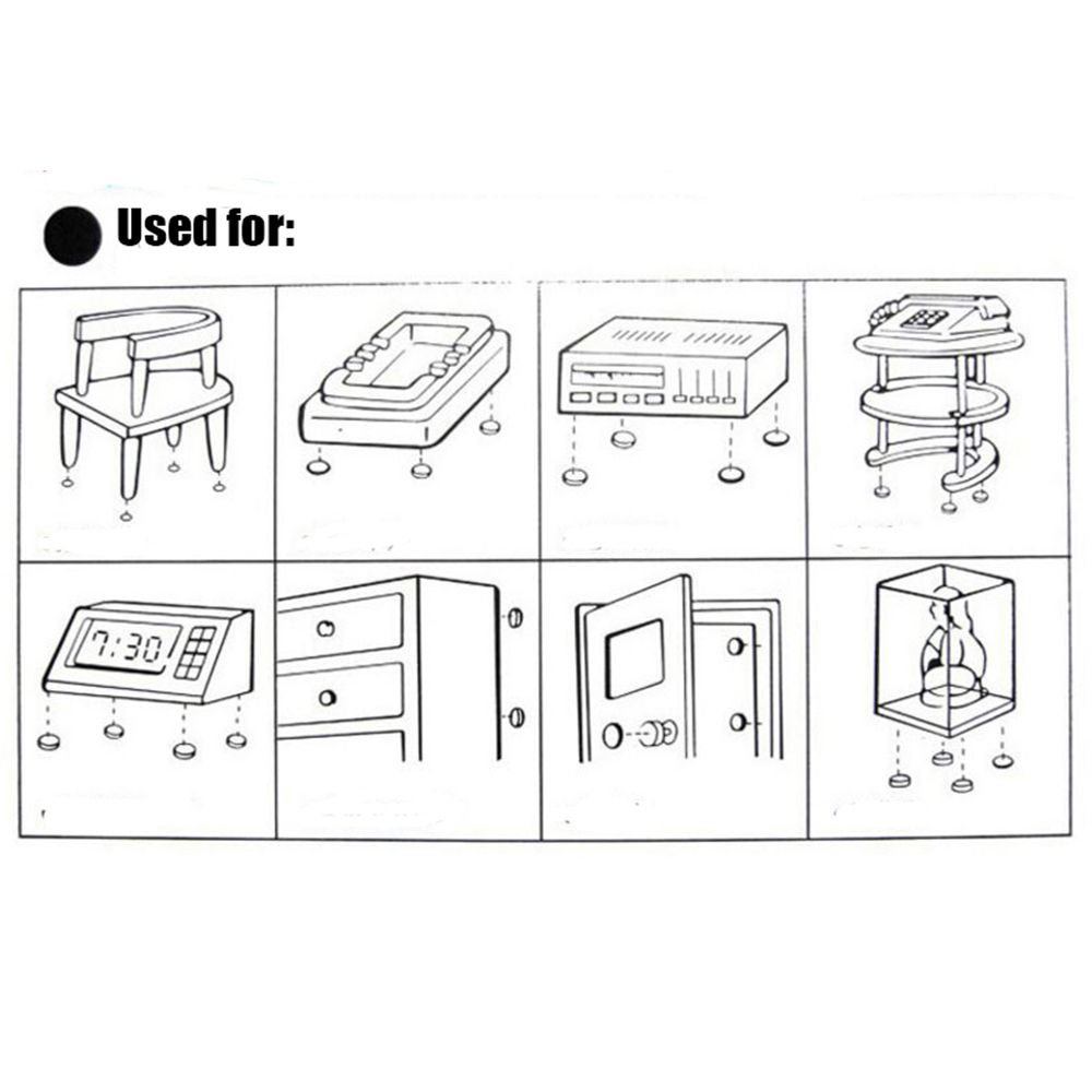 Set 20 Miếng Lót Chân Bàn Ghế Chống Trượt 18x15 X 5mm14x11 X 9mm11x9 X 6mm