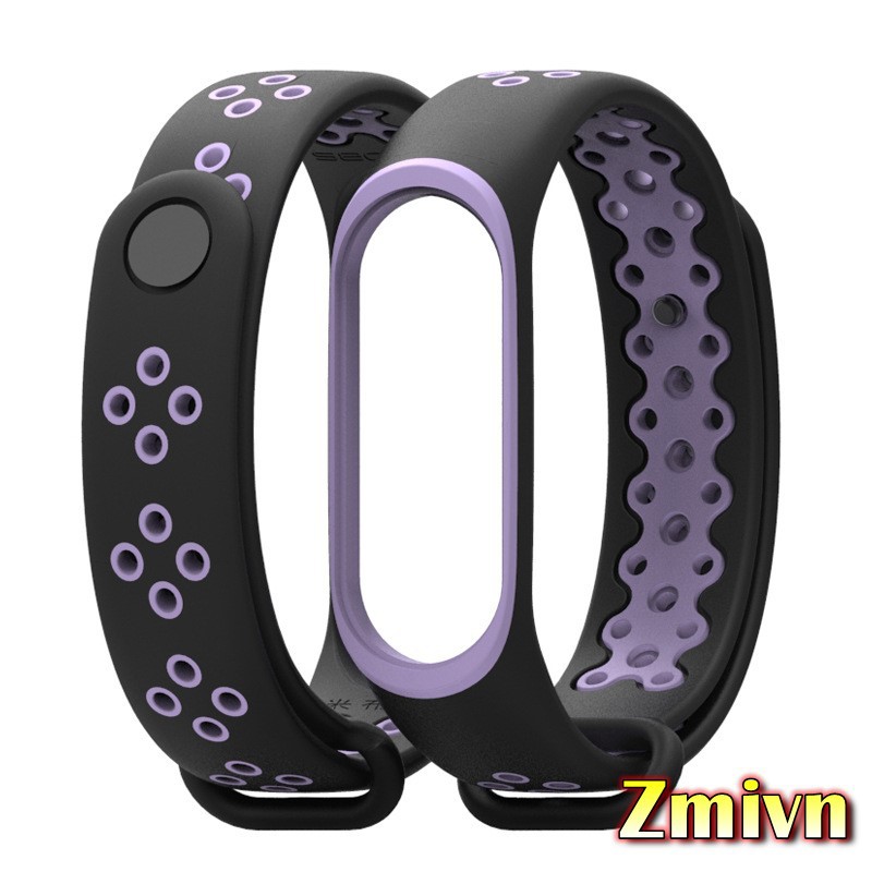 Dây đeo thể thao 2 màu thay thế Xiaomi Miband 3/4