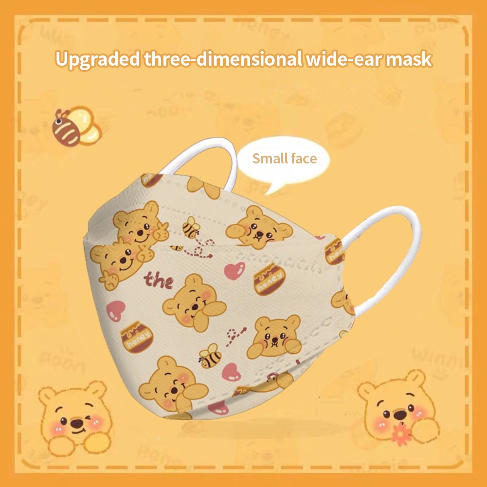 Set 10 Khẩu Trang KF94 Dùng Một Lần Họa Tiết Hoạt Hình Dễ Thương Bảo Vệ Cho Người Lớn