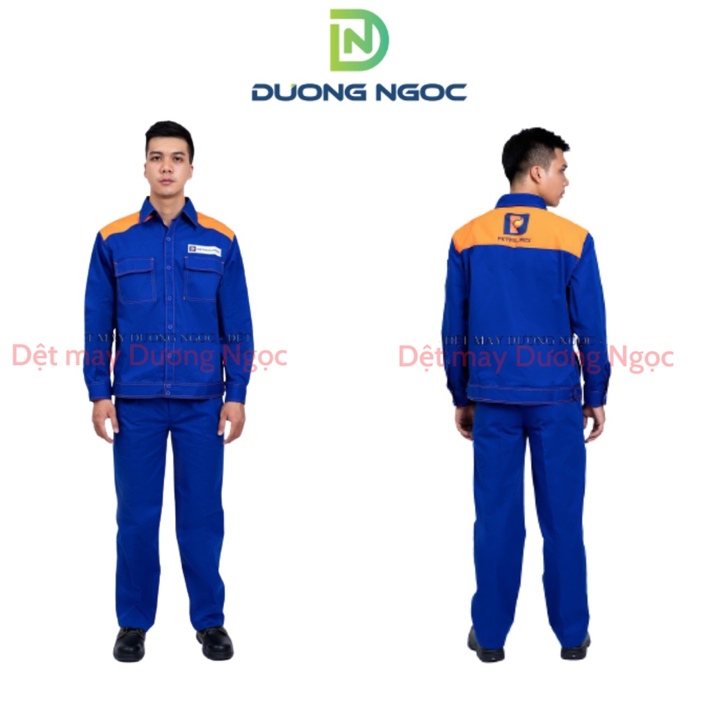 Quần Áo Petrolimex Đồng Phục Ngành Bảo Hộ Lao Động Tiêu Chuẩn Có Size Lớn Vải Kaki 65/35 Thoáng Mát