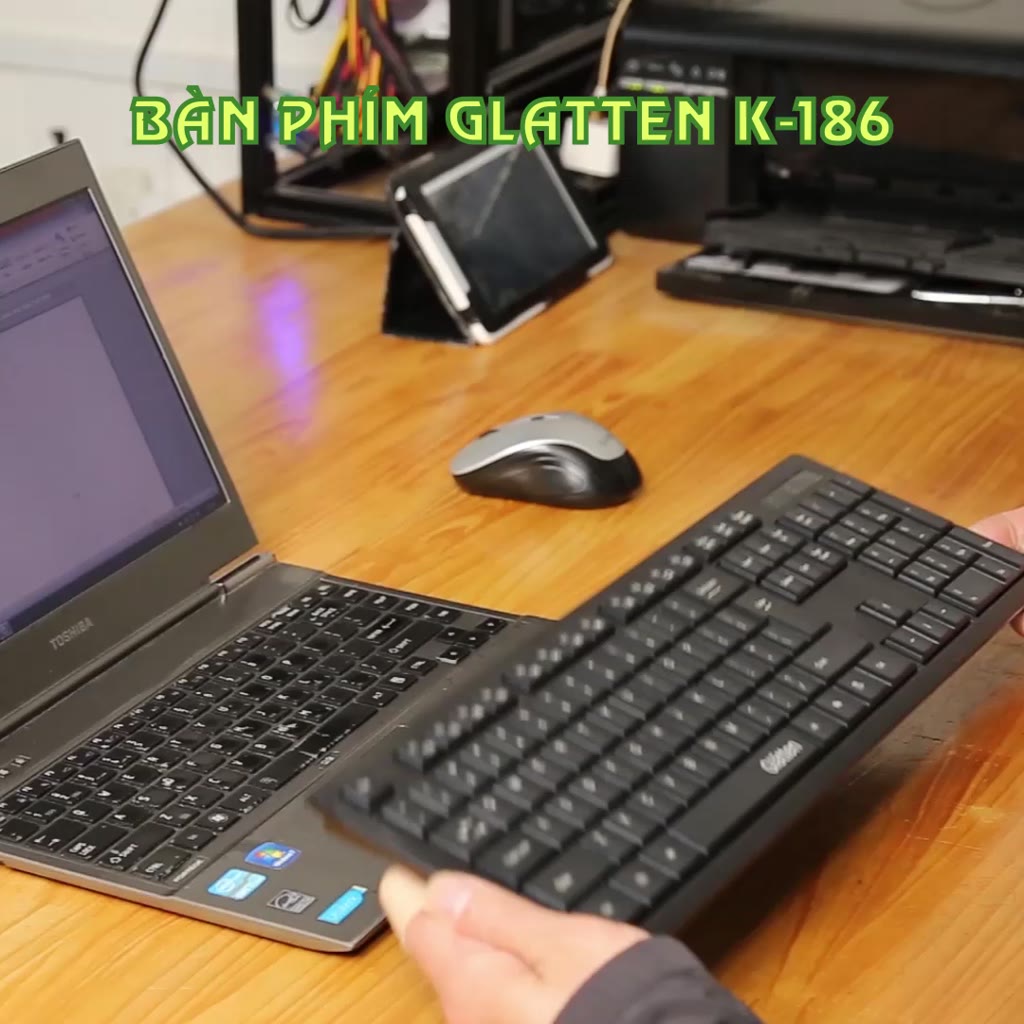 Bàn Phím Không Dây Glatten K-186 (Đen) | BigBuy360 - bigbuy360.vn
