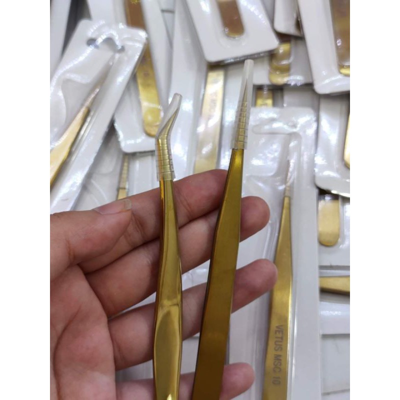 Bộ Nhíp Classic Vàng Gold (Nhíp cong + Nhíp Thẳng)