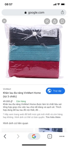 Set 3 khăn lau 100% cotton