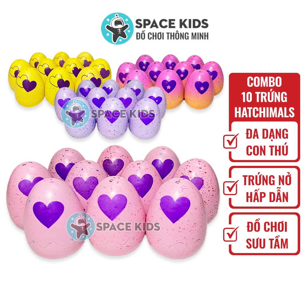 Combo 10 quả Trứng Hatchimals các mùa nhiều màu đồ chơi cho bé hàng made in Việt Nam