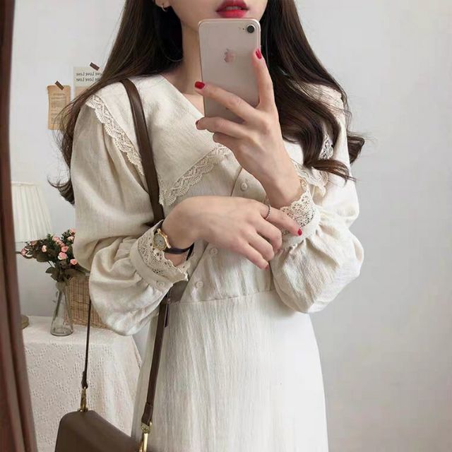 🐽 order taobao 🐽 váy ulzzang vintage 2 màu (có ảnh thật) | BigBuy360 - bigbuy360.vn