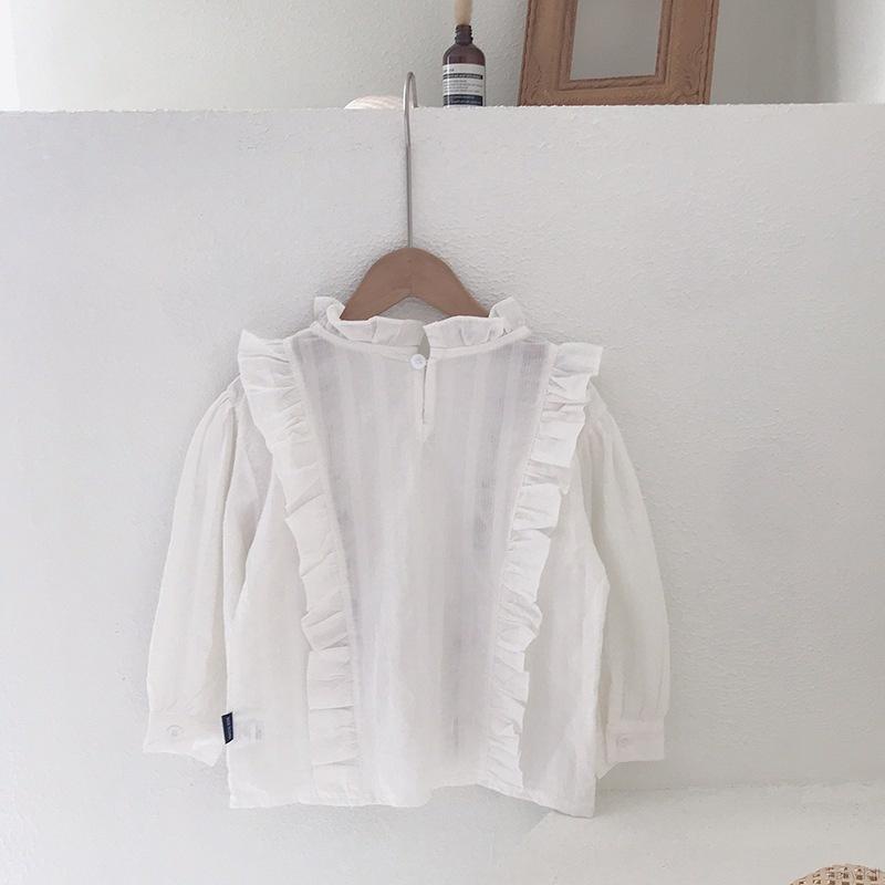 Áo Sơ Mi Tay Dài Thêu Hoa Thời Trang Cho Bé Gái 1-7 Tuổi