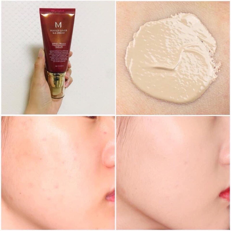 Thanh Lý Kem nền MISSHA M Perfect Cover BB Cream (SPF42/PA+++) 50ml Date 2021 | BigBuy360 - bigbuy360.vn