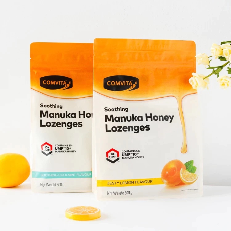 ( Giảm nhanh đau họng) Kẹo Mật Ong tăng đề kháng Comvita manuka honey lozenges UMF10+ 12v
