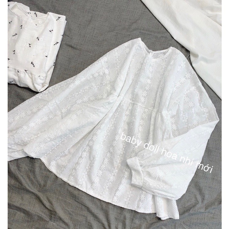 Áo Babydoll Hoa Nhí Nữ🌸Sơ Mi Tay Bồng Hoa Nhí FreeShip XINH.STORE93