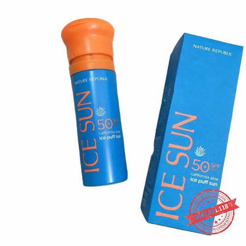 Kem Chống Nắng Ice Sun California Aloe Ice Puff Sun ( Xanh) CS38 HÀNG CHÍNH HÃNG