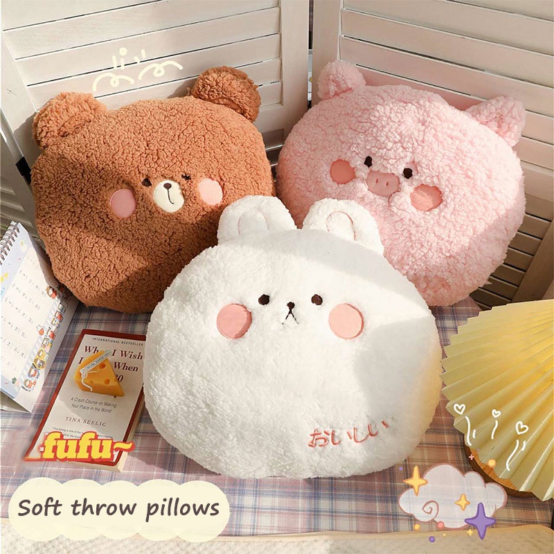 Gối Mềm Hình Thỏ Hoạt Hình Dễ Thương Trang Trí Ghế Sofa Quà Tặng Lễ Hội Ngày Valentine