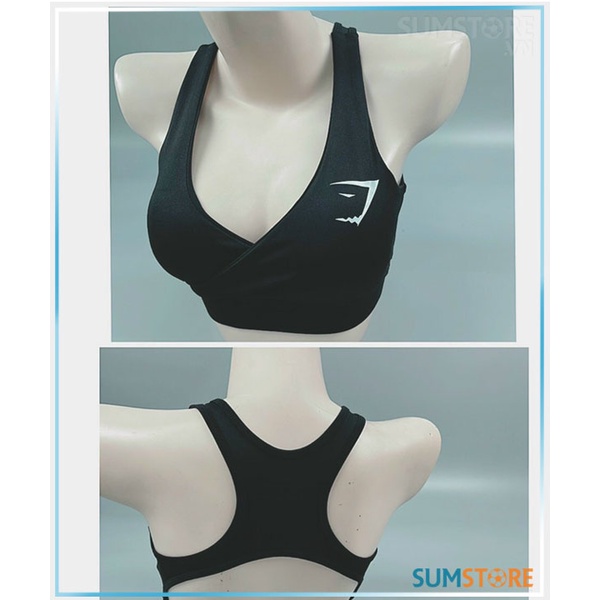 Áo Bra Tập Thể Thao Màu Đen Đắp Chéo Siêu Xinh - Áo Thể Thao Nữ Mẫu Mới