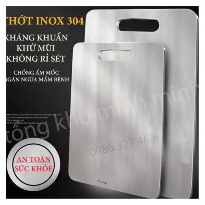 [SỈ- TUYỂN ĐL] Thớt Inox Cường Lực 304 - KHÁNG KHUẨN KHỬ MÙI - CHỐNG ẨM MỐC - KHÔNG HAN GỈ - DỄ VỆ SINH