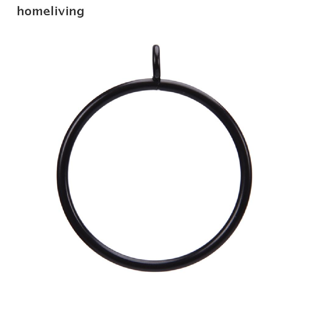Bộ 10 Vòng Treo Rèm Cửa Bằng Kim Loại Màu Đen 5 Kích Cỡ Tiện Dụng