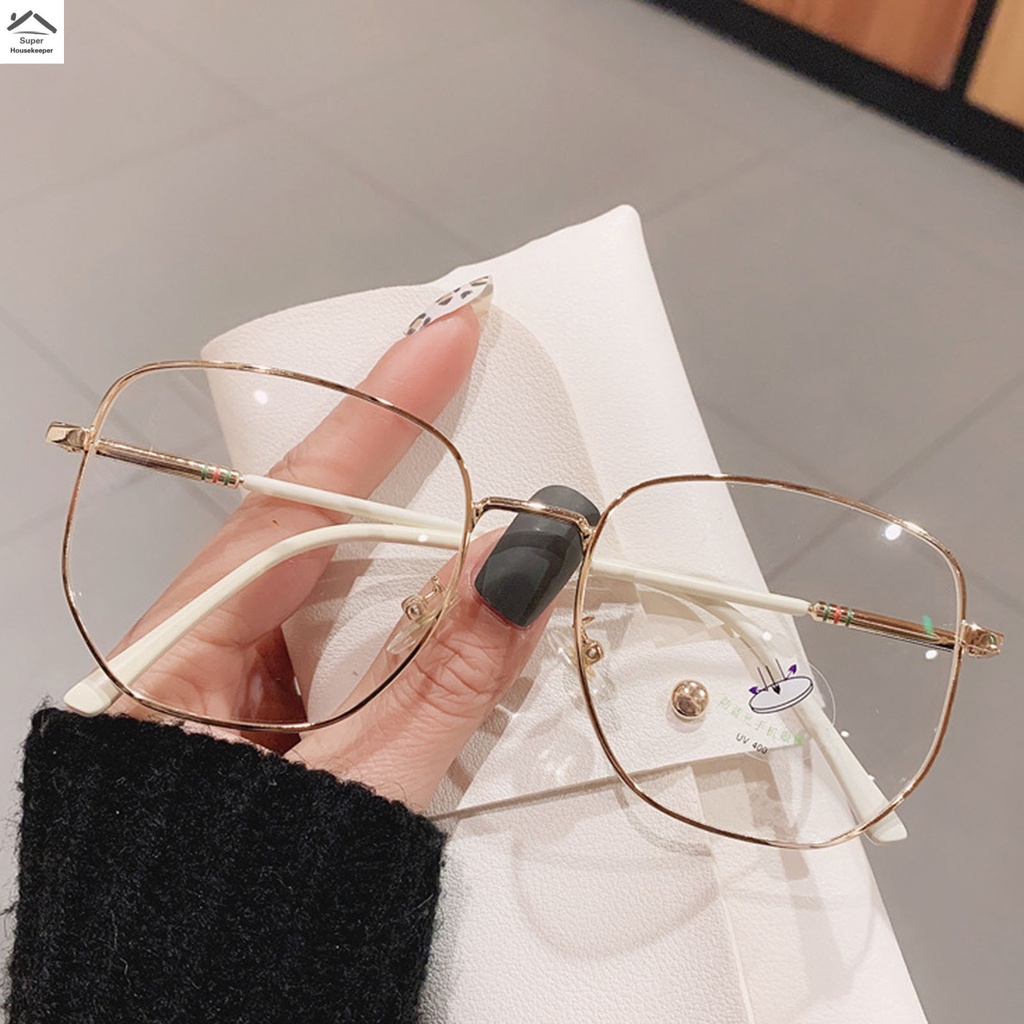 Mắt Kính Chống Bức Xạ Ánh Sáng Xanh Từ Polygonal Vành Kim Loại Dùng Làm Đạo Cụ Chụp Ảnh Cho Nam Và Nữ