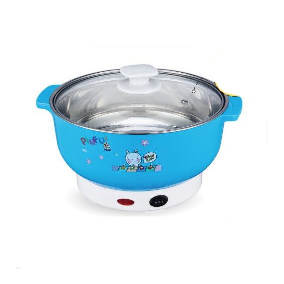 Nồi Lẩu Điện Mini 24cm Nika 1000W Inox - Bếp Lẩu Gia Đình 24cm Siêu Tốc Bảo Hành 1 Năm